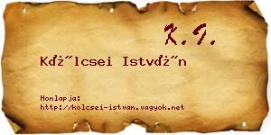 Kölcsei István névjegykártya