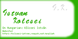 istvan kolcsei business card